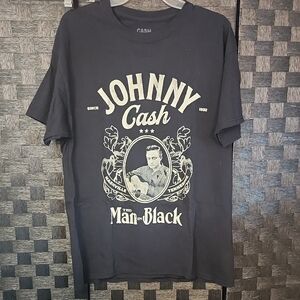 Johnny Cash Black Graphic T-Shirt